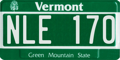 VT license plate NLE170