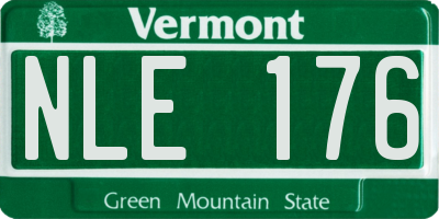VT license plate NLE176