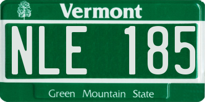 VT license plate NLE185