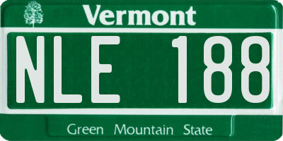 VT license plate NLE188