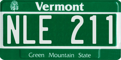 VT license plate NLE211