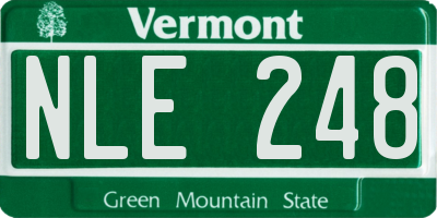 VT license plate NLE248