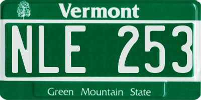 VT license plate NLE253