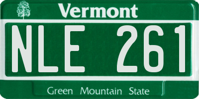 VT license plate NLE261