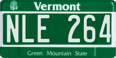 VT license plate NLE264