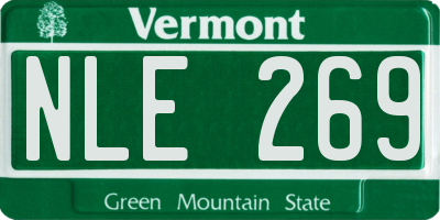 VT license plate NLE269