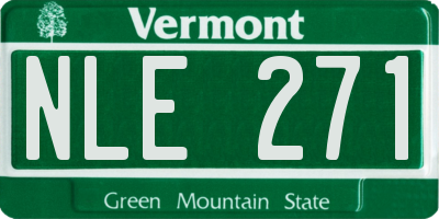 VT license plate NLE271