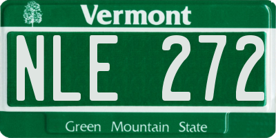 VT license plate NLE272