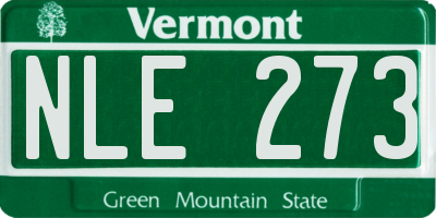 VT license plate NLE273
