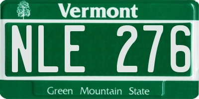 VT license plate NLE276