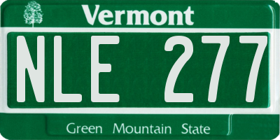 VT license plate NLE277