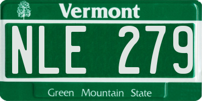 VT license plate NLE279