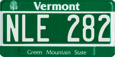 VT license plate NLE282