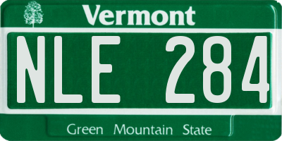 VT license plate NLE284