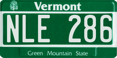 VT license plate NLE286
