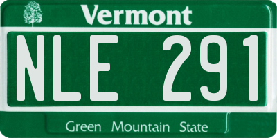 VT license plate NLE291
