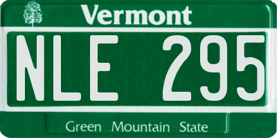 VT license plate NLE295