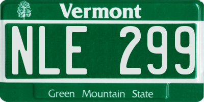VT license plate NLE299