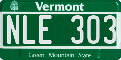 VT license plate NLE303