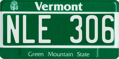 VT license plate NLE306