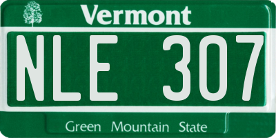 VT license plate NLE307
