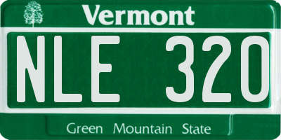 VT license plate NLE320