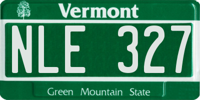 VT license plate NLE327