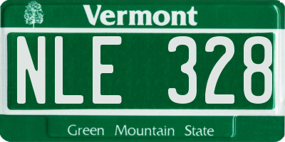 VT license plate NLE328