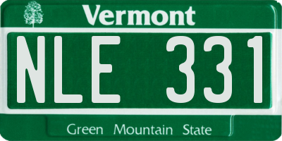 VT license plate NLE331