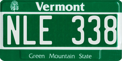 VT license plate NLE338