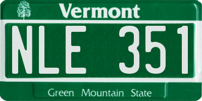 VT license plate NLE351