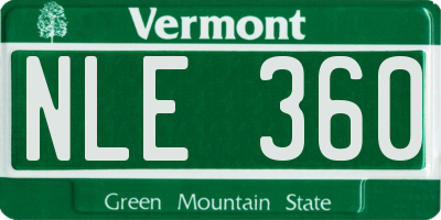 VT license plate NLE360