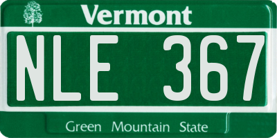 VT license plate NLE367
