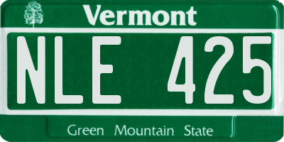 VT license plate NLE425
