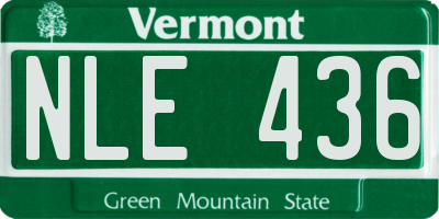 VT license plate NLE436