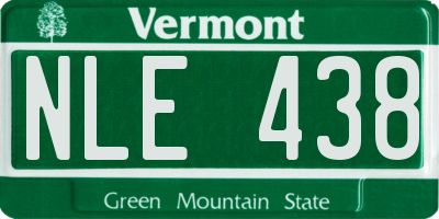 VT license plate NLE438