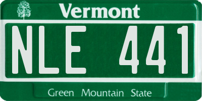 VT license plate NLE441