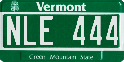 VT license plate NLE444