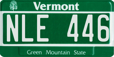 VT license plate NLE446