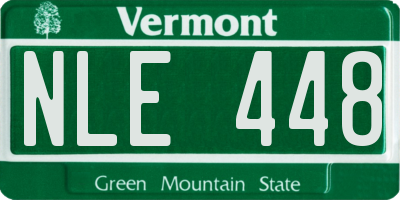 VT license plate NLE448