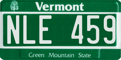 VT license plate NLE459