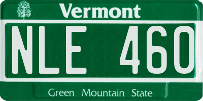 VT license plate NLE460
