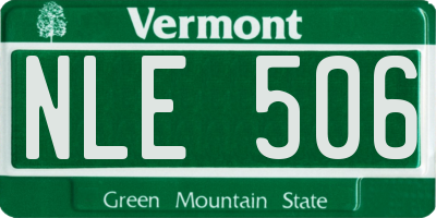 VT license plate NLE506