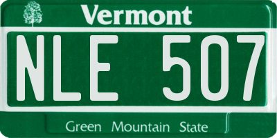 VT license plate NLE507
