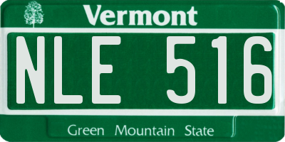 VT license plate NLE516
