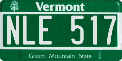 VT license plate NLE517
