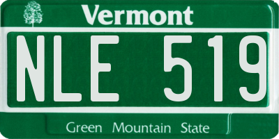 VT license plate NLE519
