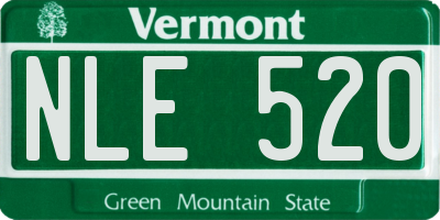 VT license plate NLE520