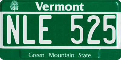 VT license plate NLE525