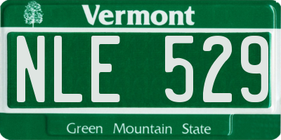 VT license plate NLE529